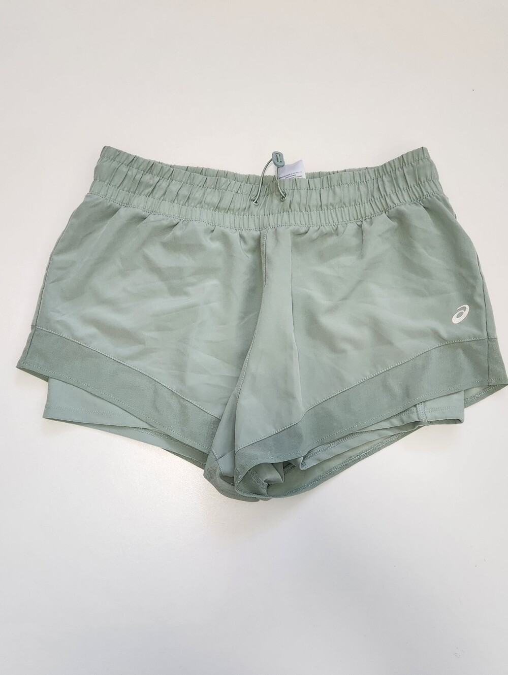 ASICS Mint Green Lined Running Shorts Size M